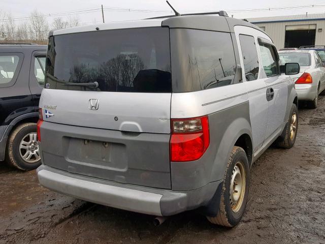 5J6YH28273L010096 - 2003 HONDA ELEMENT DX GRAY photo 4