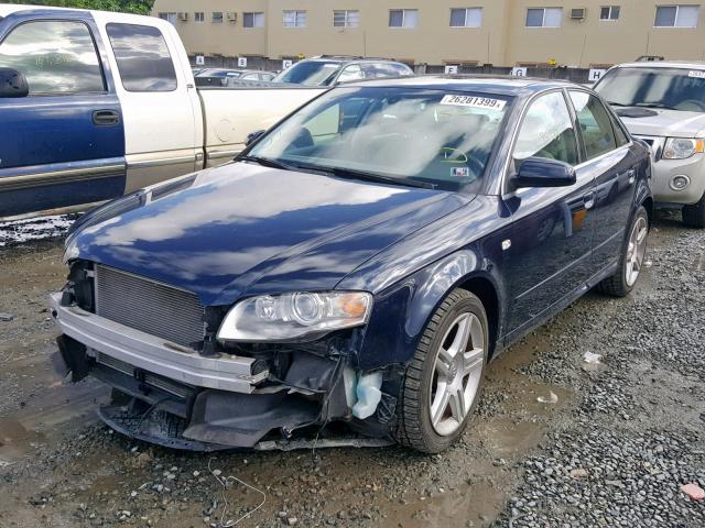 WAUDF78E68A050302 - 2008 AUDI A4 2.0T QU BLUE photo 2