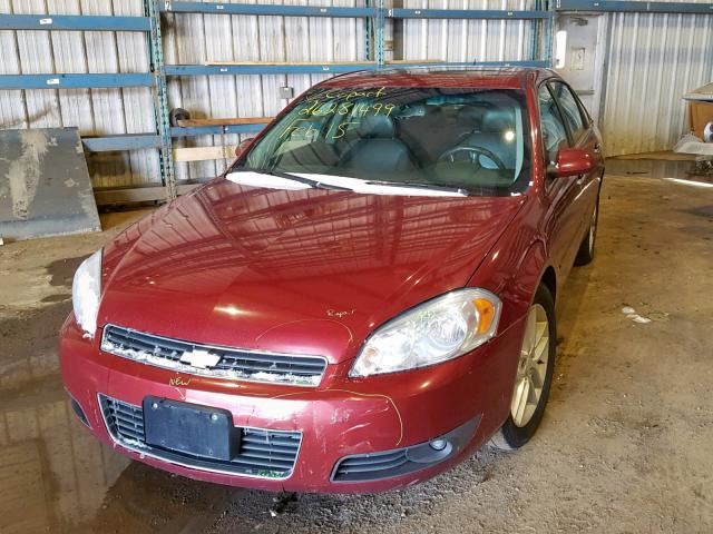 2G1WU583489288464 - 2008 CHEVROLET IMPALA LTZ RED photo 2