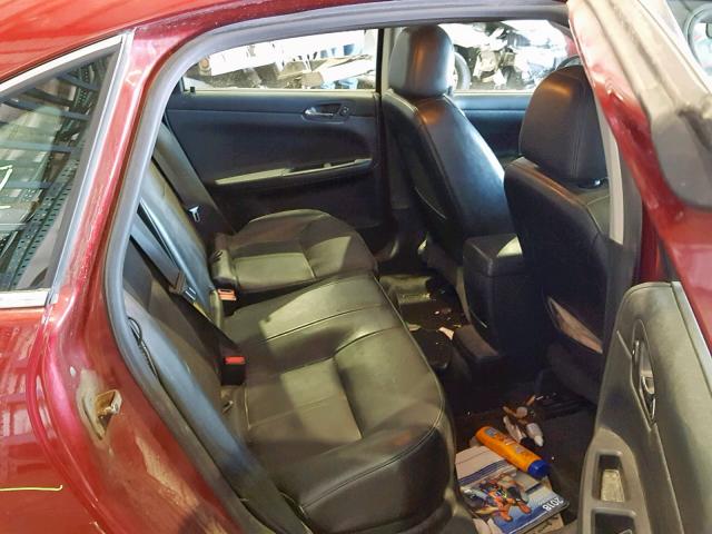 2G1WU583489288464 - 2008 CHEVROLET IMPALA LTZ RED photo 6