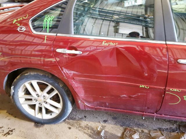 2G1WU583489288464 - 2008 CHEVROLET IMPALA LTZ RED photo 9