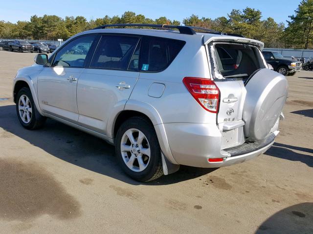 2T3DK4DV4BW037866 - 2011 TOYOTA RAV4 LIMIT SILVER photo 3