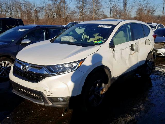 2HKRW2H80HH689497 - 2017 HONDA CR-V EXL WHITE photo 2