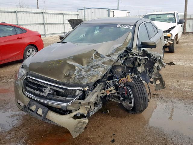 1FAHP2E86DG215443 - 2013 FORD TAURUS SEL GREEN photo 2