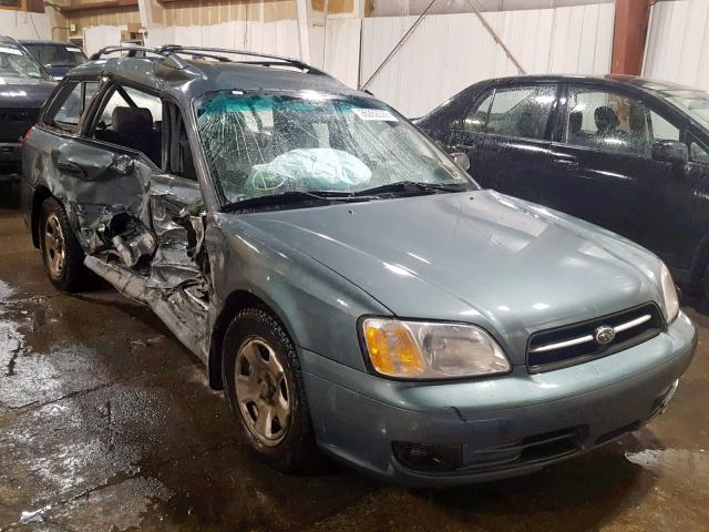 4S3BH6356Y7300074 - 2000 SUBARU LEGACY L GREEN photo 1