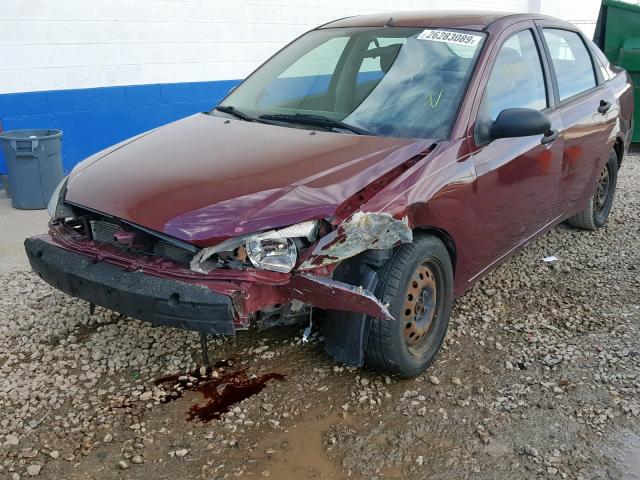 1FAFP34N16W133455 - 2006 FORD FOCUS ZX4 MAROON photo 2