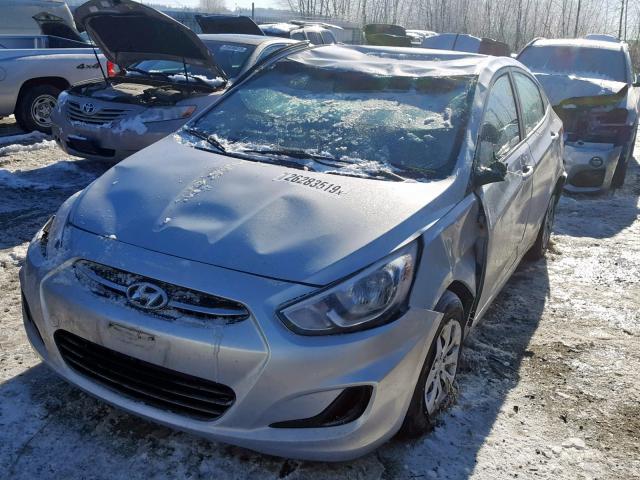 KMHCT4AE7GU106935 - 2016 HYUNDAI ACCENT SE SILVER photo 2