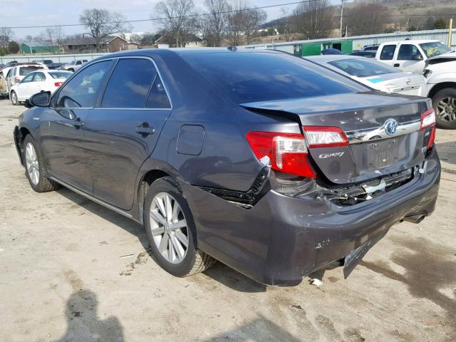 4T1BD1FK9EU109175 - 2014 TOYOTA CAMRY HYBR CHARCOAL photo 3