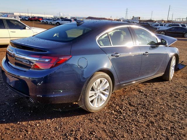 2G4GN5EX7F9253376 - 2015 BUICK REGAL PREM BLUE photo 4