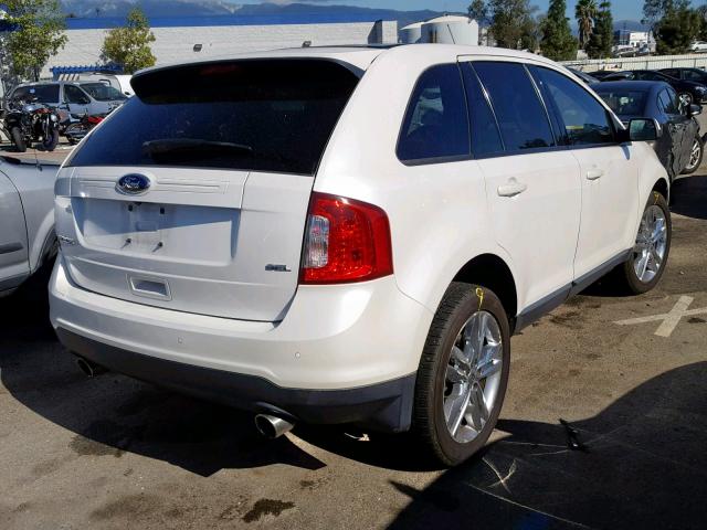 2FMDK3JC7CBA95922 - 2012 FORD EDGE SEL WHITE photo 4