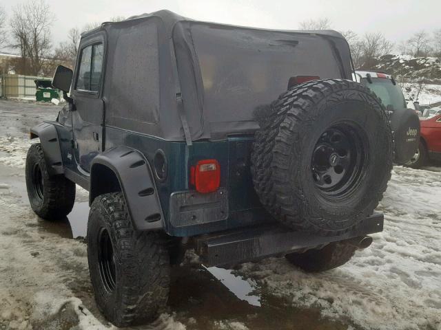 1J4FY29P6WP786265 - 1998 JEEP WRANGLER / TURQUOISE photo 3