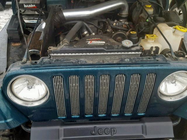 1J4FY29P6WP786265 - 1998 JEEP WRANGLER / TURQUOISE photo 7