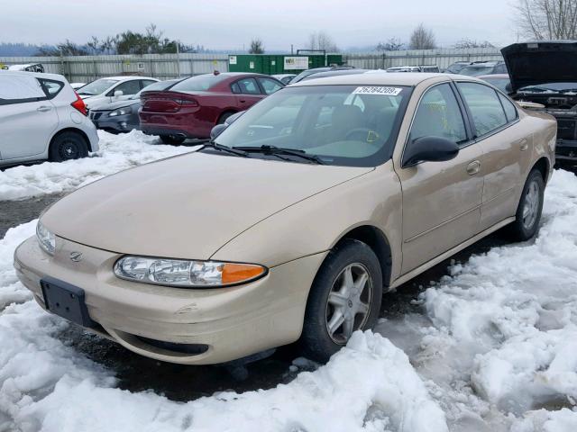 1G3NL52E24C208694 - 2004 OLDSMOBILE ALERO GL GOLD photo 2