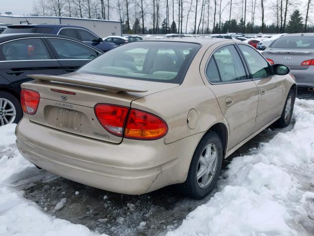 1G3NL52E24C208694 - 2004 OLDSMOBILE ALERO GL GOLD photo 4