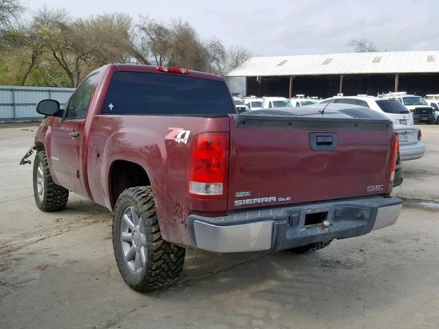 1GTEC24069Z222327 - 2009 GMC SIERRA C15 MAROON photo 3