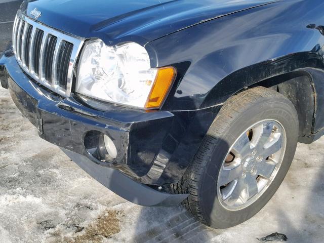 1J4HR58206C114769 - 2006 JEEP GRAND CHER BLACK photo 9