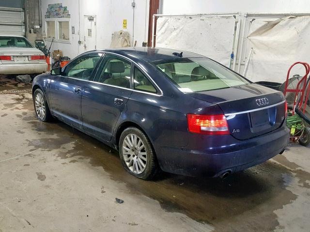 WAUDH74F56N163608 - 2006 AUDI A6 3.2 QUA BLUE photo 3