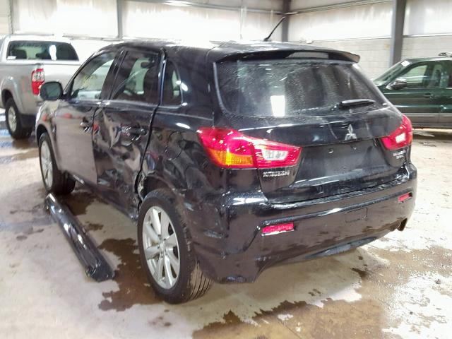 JA4AR4AU1CZ010534 - 2012 MITSUBISHI OUTLANDER BLACK photo 3