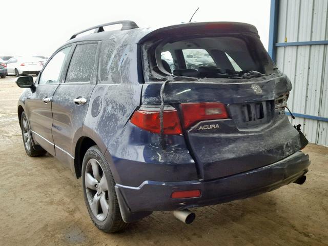 5J8TB18217A011730 - 2007 ACURA RDX BLUE photo 3