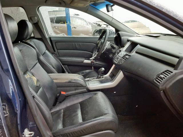 5J8TB18217A011730 - 2007 ACURA RDX BLUE photo 5