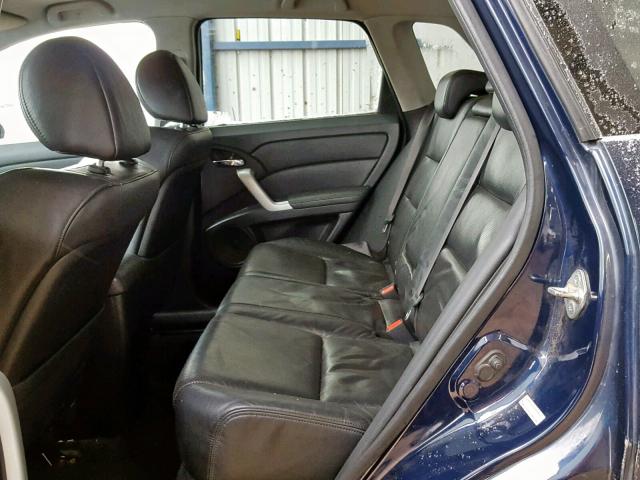 5J8TB18217A011730 - 2007 ACURA RDX BLUE photo 6