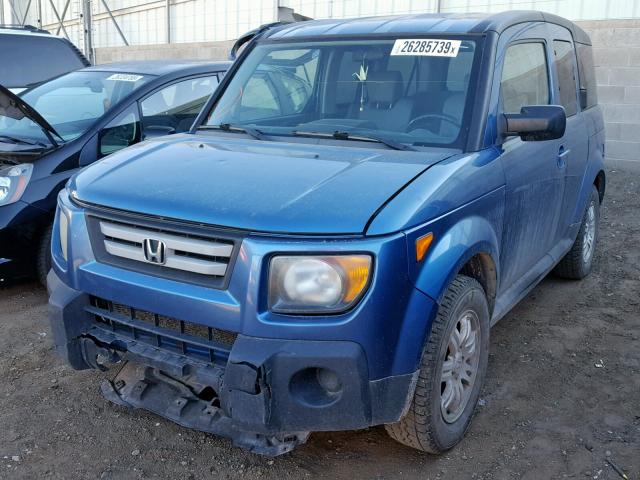 5J6YH28787L001585 - 2007 HONDA ELEMENT EX BLUE photo 2