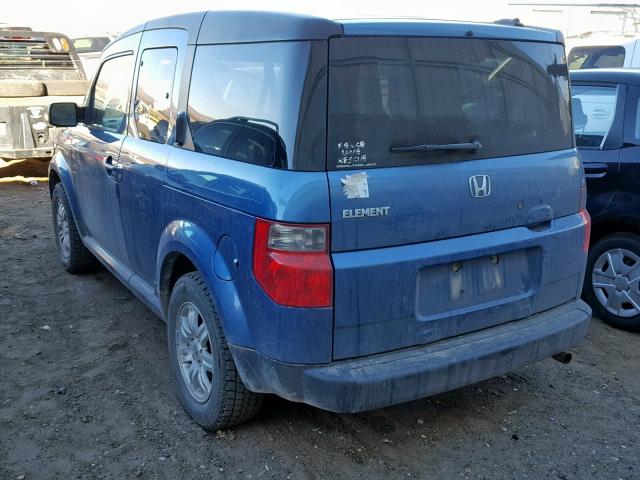 5J6YH28787L001585 - 2007 HONDA ELEMENT EX BLUE photo 3