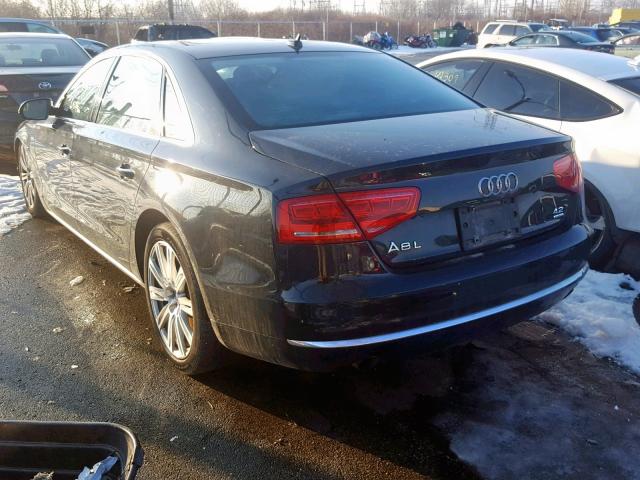 WAURVAFD6CN034375 - 2012 AUDI A8 L QUATT BLACK photo 3