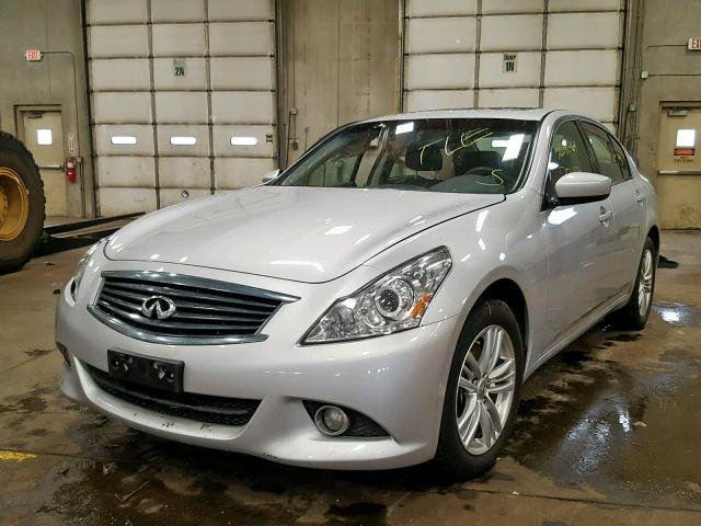 JN1CV6AR9DM355622 - 2013 INFINITI G37 SILVER photo 2