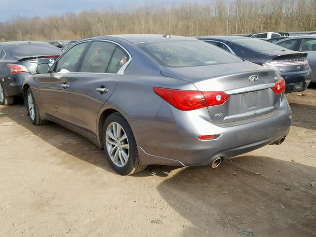 JN1BV7AR1FM420743 - 2015 INFINITI Q50 BASE CHARCOAL photo 3