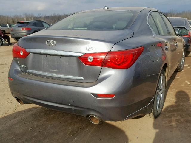 JN1BV7AR1FM420743 - 2015 INFINITI Q50 BASE CHARCOAL photo 4