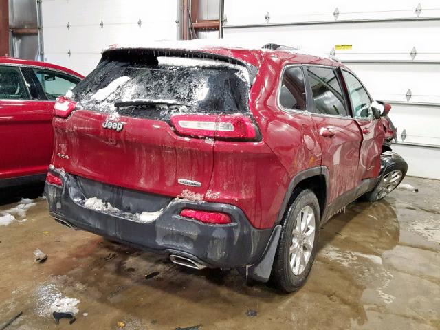 1C4PJMCS2FW795140 - 2015 JEEP CHEROKEE L RED photo 4