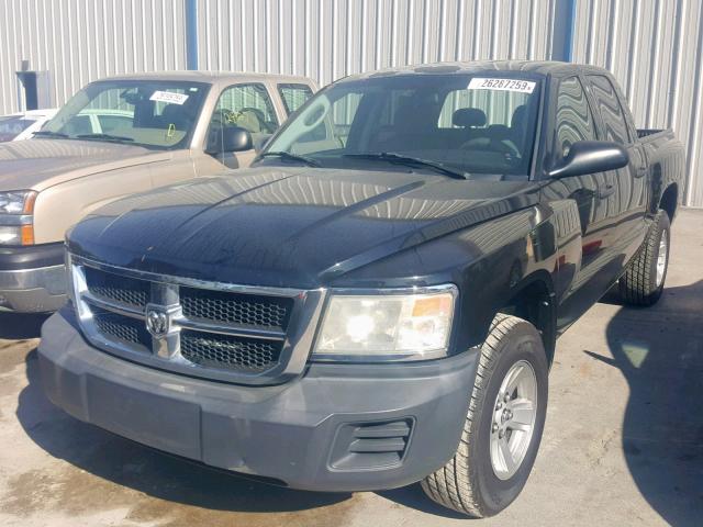 1D7HE38K48S570018 - 2008 DODGE DAKOTA SXT BLACK photo 2