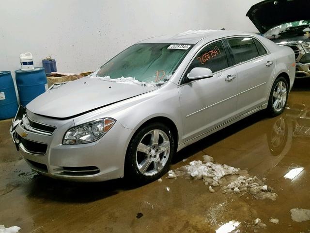 1G1ZC5E02CF247356 - 2012 CHEVROLET MALIBU 1LT SILVER photo 2