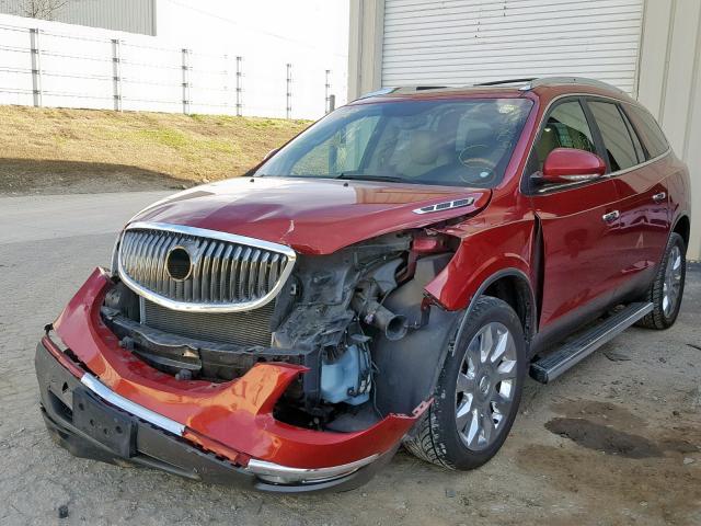 5GAKRDED4CJ275792 - 2012 BUICK ENCLAVE RED photo 2