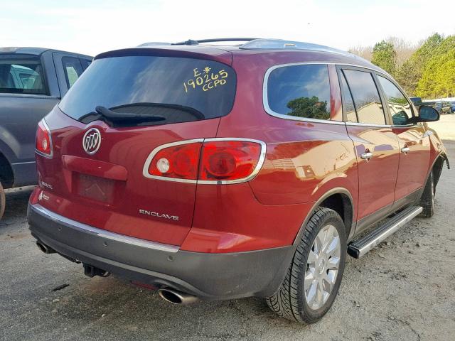 5GAKRDED4CJ275792 - 2012 BUICK ENCLAVE RED photo 4