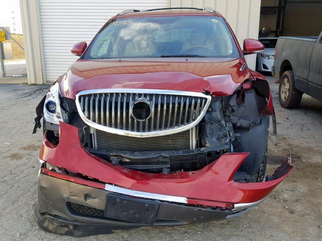 5GAKRDED4CJ275792 - 2012 BUICK ENCLAVE RED photo 9