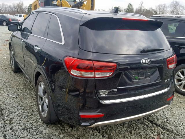 5XYPK4A59GG019001 - 2016 KIA SORENTO SX BLACK photo 3