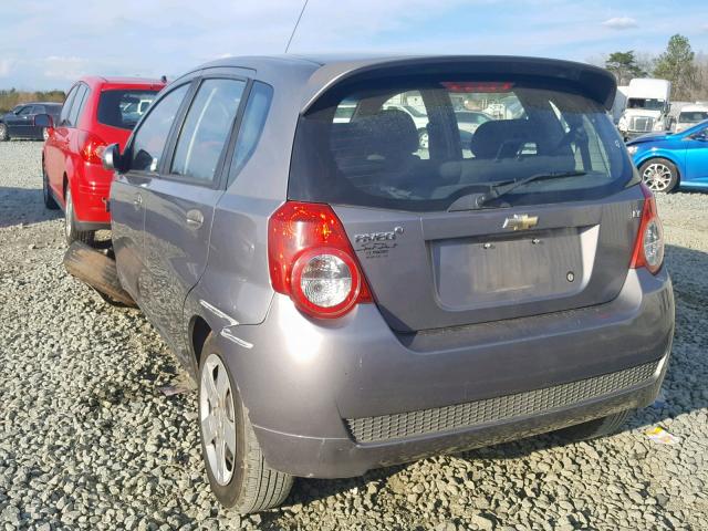 KL1TG6DE9BB185634 - 2011 CHEVROLET AVEO LT GRAY photo 3