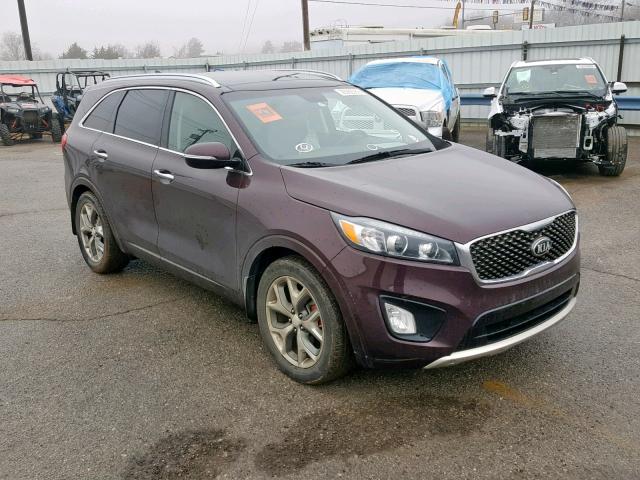 5XYPK4A55GG074206 - 2016 KIA SORENTO SX MAROON photo 1