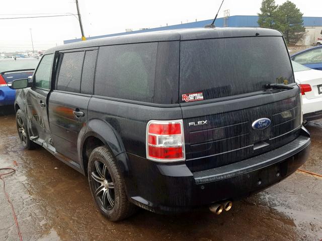 2FMGK5BC3BBD22514 - 2011 FORD FLEX SE BLACK photo 3