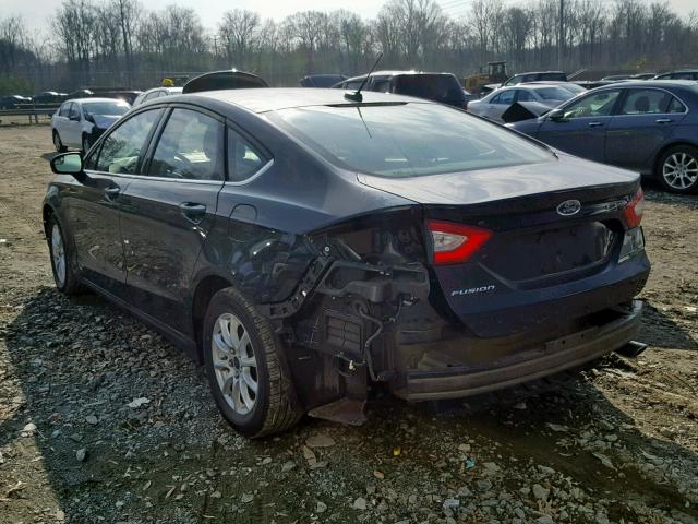 3FA6P0G71GR255345 - 2016 FORD FUSION S BLACK photo 3