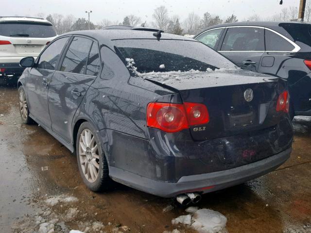 3VWXJ81K57M055364 - 2007 VOLKSWAGEN JETTA GLI BLACK photo 3