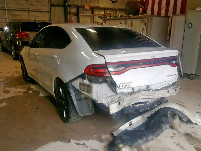 1C3CDFBB6FD404400 - 2015 DODGE DART SXT WHITE photo 3