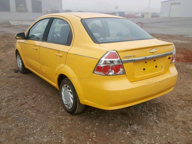 KL1TD5DE0AB110483 - 2010 CHEVROLET AVEO LS YELLOW photo 3