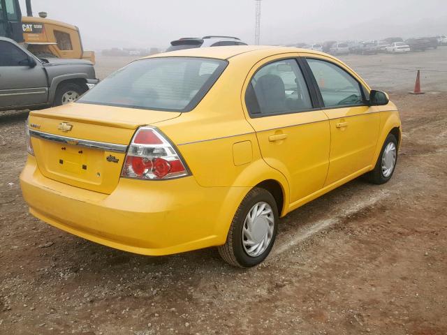 KL1TD5DE0AB110483 - 2010 CHEVROLET AVEO LS YELLOW photo 4