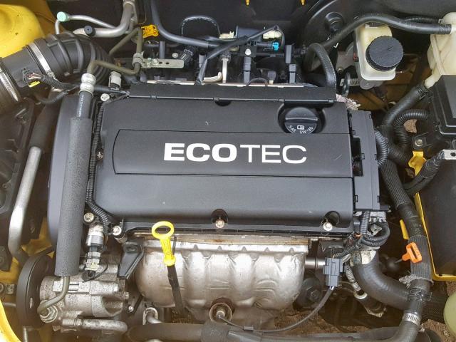 KL1TD5DE0AB110483 - 2010 CHEVROLET AVEO LS YELLOW photo 7