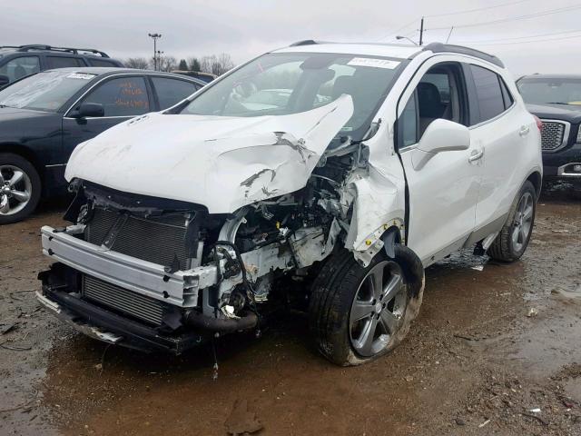 KL4CJGSB9DB190001 - 2013 BUICK ENCORE WHITE photo 2