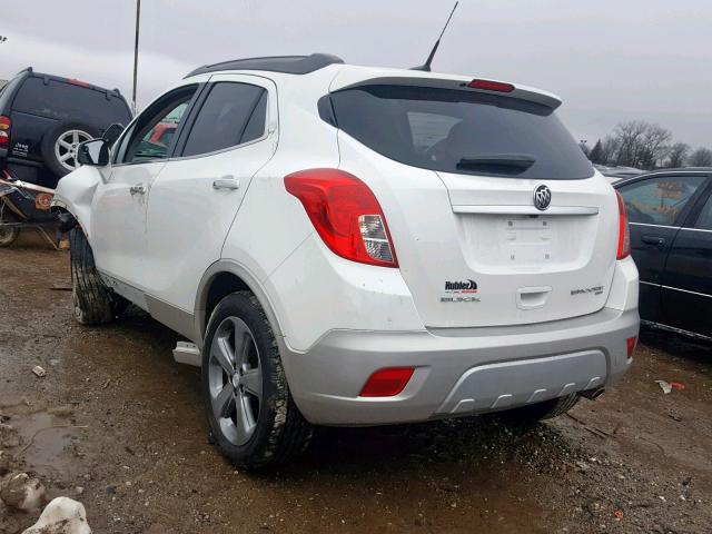 KL4CJGSB9DB190001 - 2013 BUICK ENCORE WHITE photo 3