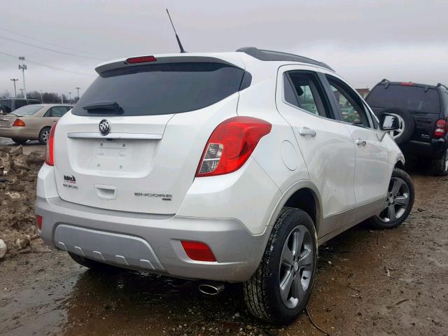 KL4CJGSB9DB190001 - 2013 BUICK ENCORE WHITE photo 4